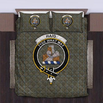 Haig Tartan Quilt Bed Set with Family Crest
