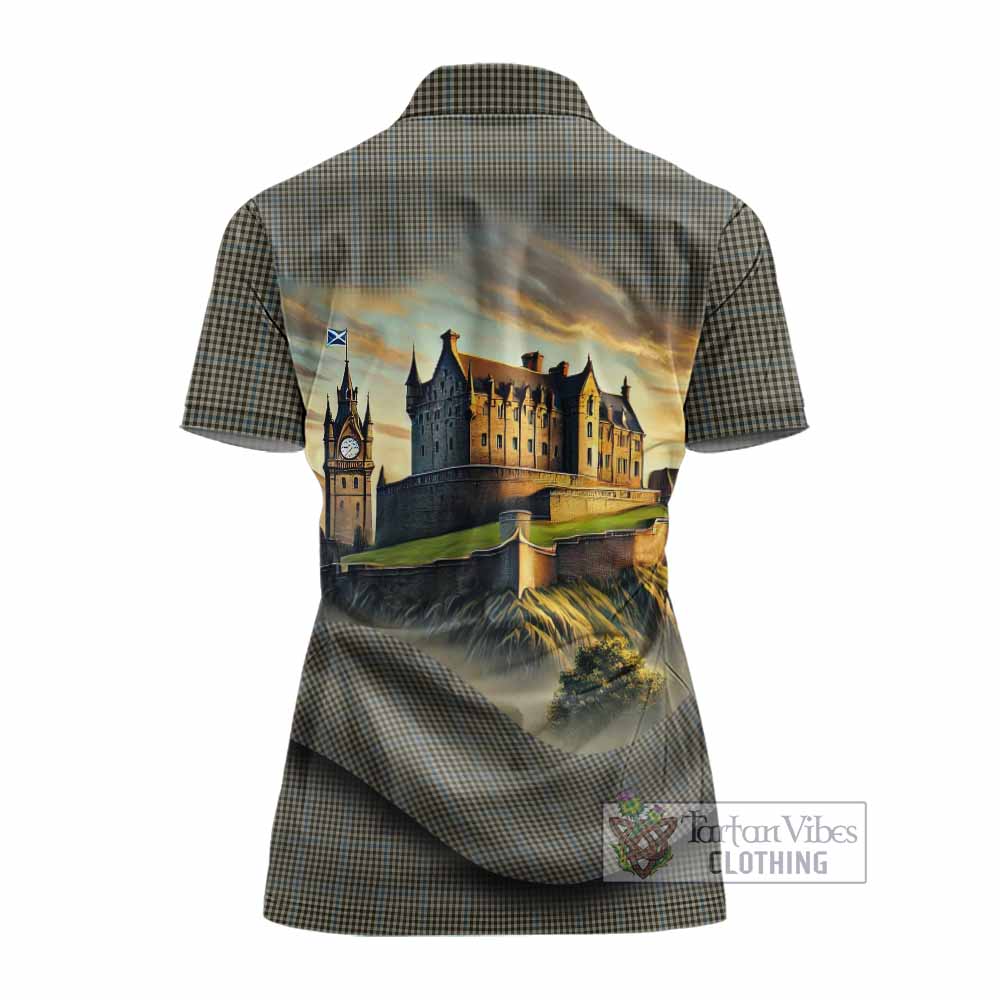 Tartan Vibes Clothing Haig Tartan Family Crest Women's Polo Shirt with Scottish Ancient Castle Stype
