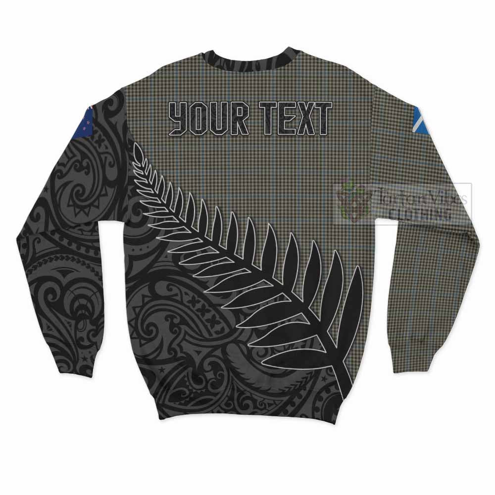 Tartan Vibes Clothing Haig Crest Tartan Sweatshirt with New Zealand Silver Fern Half Style