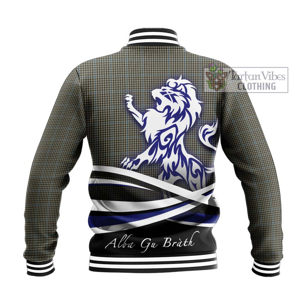 Haig Tartan Baseball Jacket with Alba Gu Brath Regal Lion Emblem - Tartanvibesclothing Shop