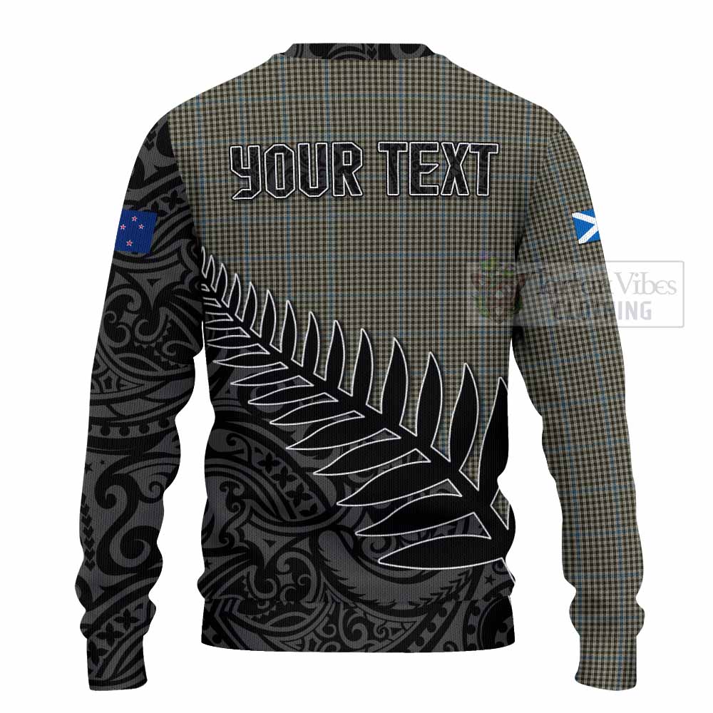 Tartan Vibes Clothing Haig Crest Tartan Knitted Sweater with New Zealand Silver Fern Half Style