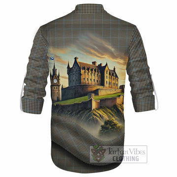Tartan Vibes Clothing Haig Tartan Family Crest Ghillie Kilt Shirt with Scottish Ancient Castle Style