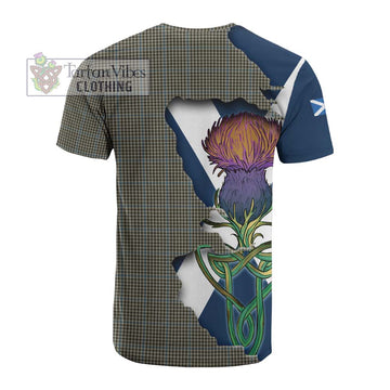 Haig Tartan Family Crest Cotton T-shirt Scottish Thistle Celtic Inspired