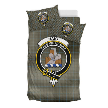 Haig Tartan Bedding Set with Family Crest