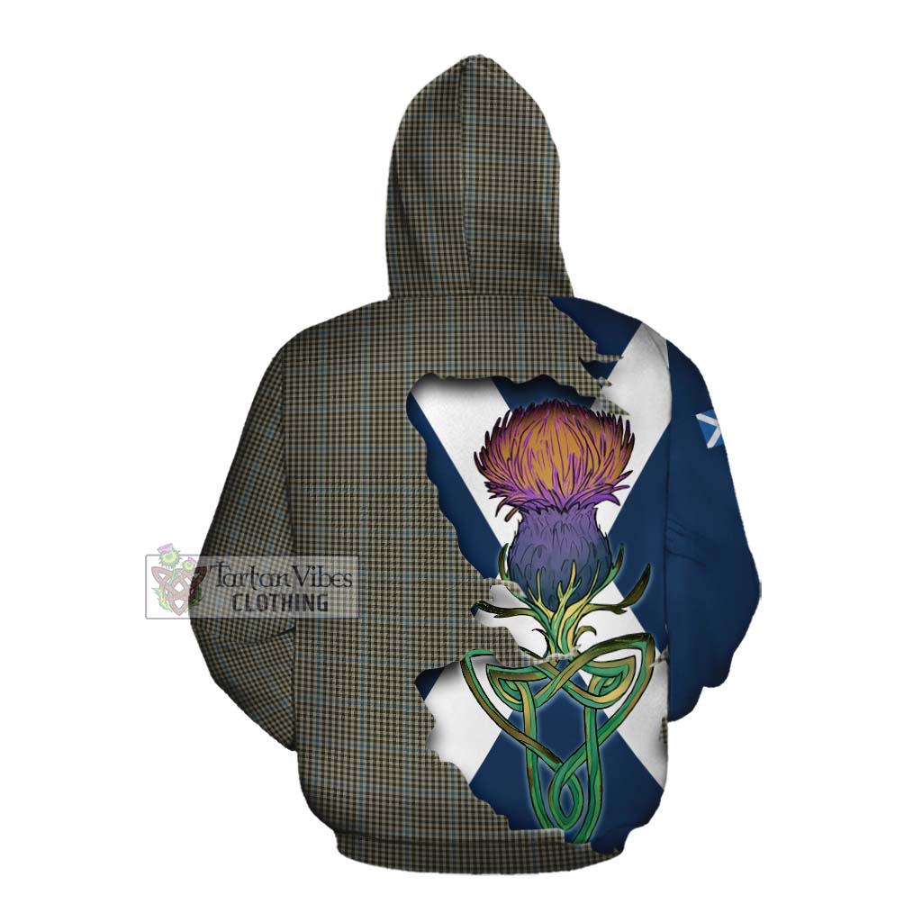 Tartan Vibes Clothing Haig Tartan Family Crest Cotton Hoodie Scottish Thistle Celtic Inspired