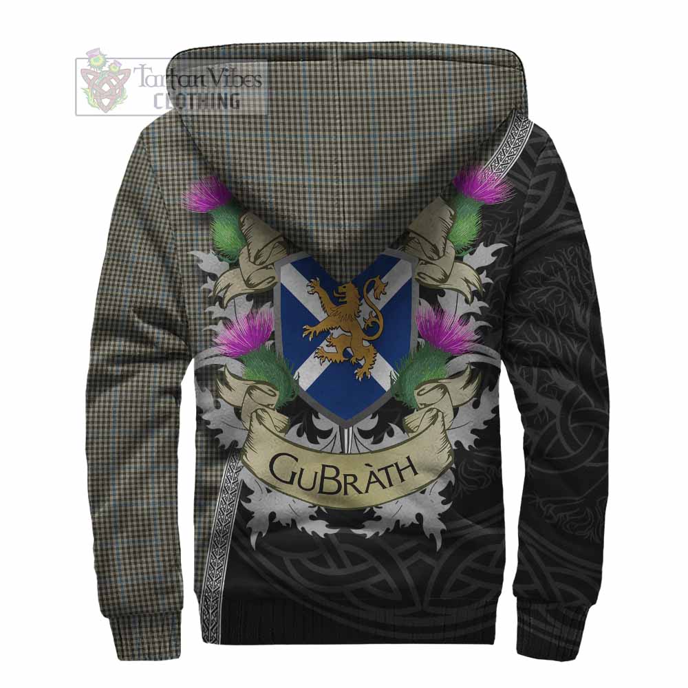 Tartan Vibes Clothing Haig Tartan Family Crest Sherpa Hoodie Lion Rampant Royal Thistle Shield Celtic Inspired