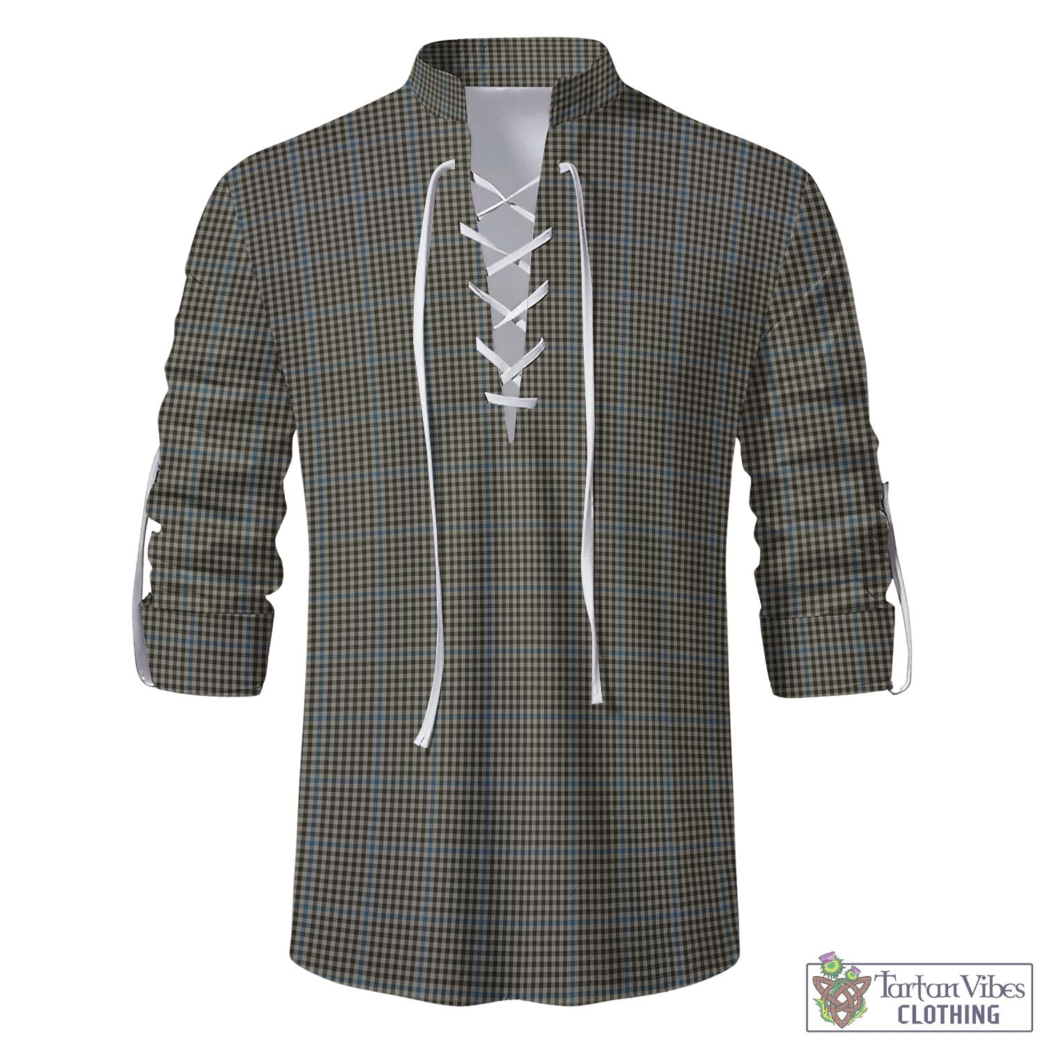 Tartan Vibes Clothing Haig Tartan Men's Scottish Traditional Jacobite Ghillie Kilt Shirt