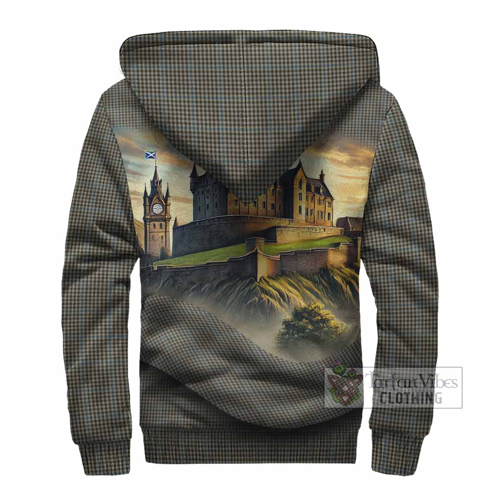Tartan Vibes Clothing Haig Tartan Family Crest Sherpa Hoodie with Scottish Ancient Castle Style