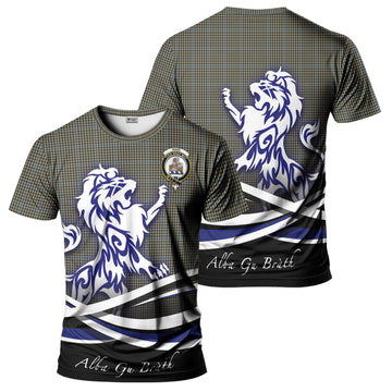 Haig Tartan T-Shirt with Alba Gu Brath Regal Lion Emblem