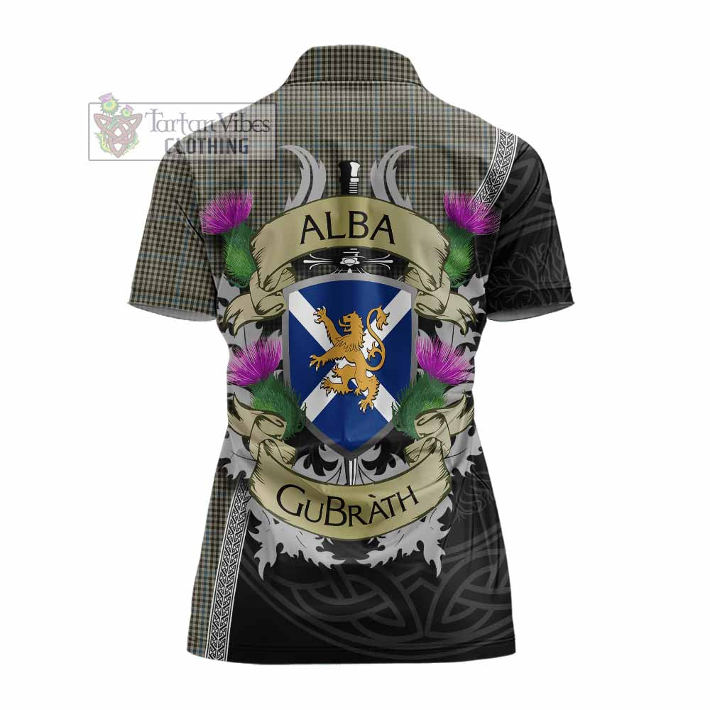 Tartan Vibes Clothing Haig Tartan Family Crest Women's Polo Shirt Lion Rampant Royal Thistle Shield Celtic Inspired