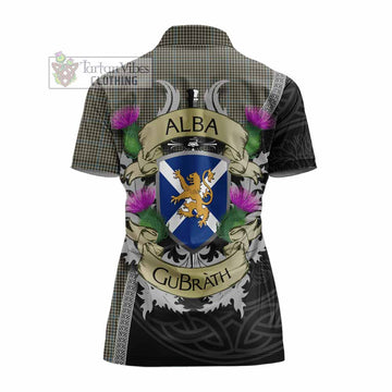 Tartan Vibes Clothing Haig Tartan Family Crest Women's Polo Shirt Lion Rampant Royal Thistle Shield Celtic Inspired
