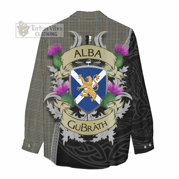 Haig Tartan Family Crest Women's Casual Shirt Lion Rampant Royal Thistle Shield Celtic Inspired