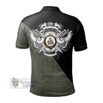 Haig Tartan Polo Shirt with Family Crest and Military Logo Style - Tartanvibesclothing Shop
