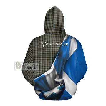Tartan Vibes Clothing Haig Tartan Cotton Hoodie with Family Crest Scotland Patriotic Style