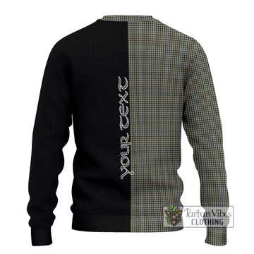 Haig Tartan Knitted Sweater with Family Crest and Half Of Me Style - Tartanvibesclothing Shop