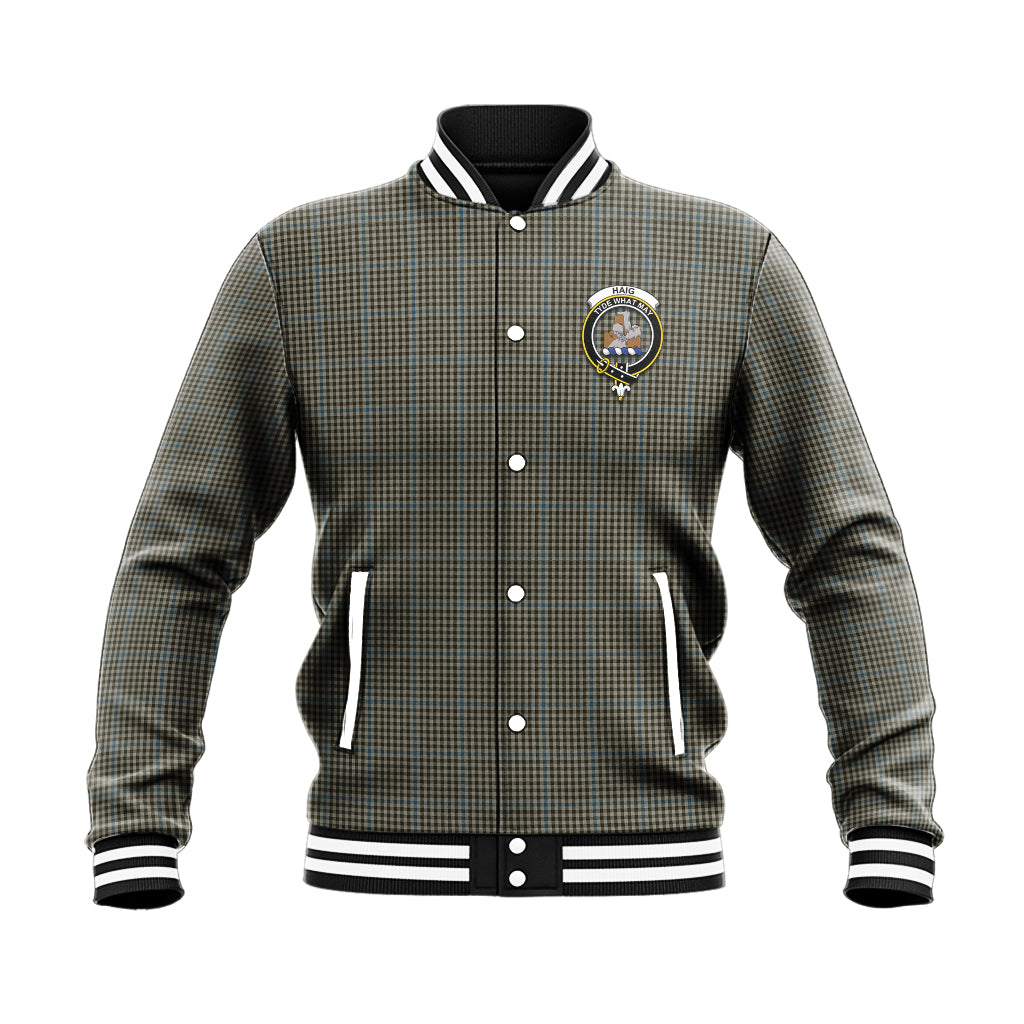 Haig Tartan Baseball Jacket with Family Crest - Tartan Vibes Clothing