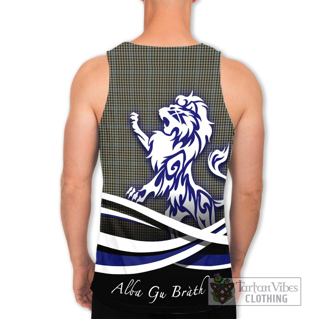 Haig Tartan Men's Tank Top with Alba Gu Brath Regal Lion Emblem - Tartanvibesclothing Shop