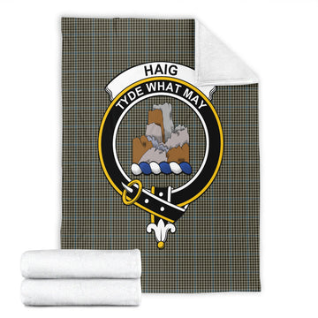 Haig Tartan Blanket with Family Crest