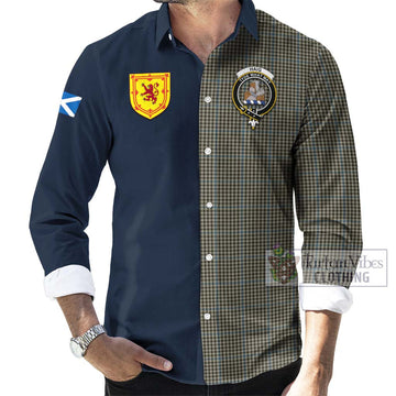 Tartan Vibes Clothing Haig Tartan Long Sleeve Button Shirt with Scottish Lion Royal Arm Half Style