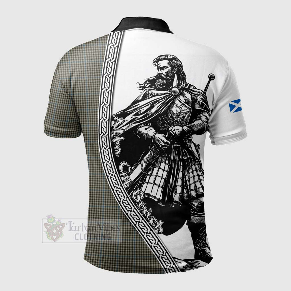 Tartan Vibes Clothing Haig Tartan Clan Crest Polo Shirt with Highlander Warrior Celtic Style