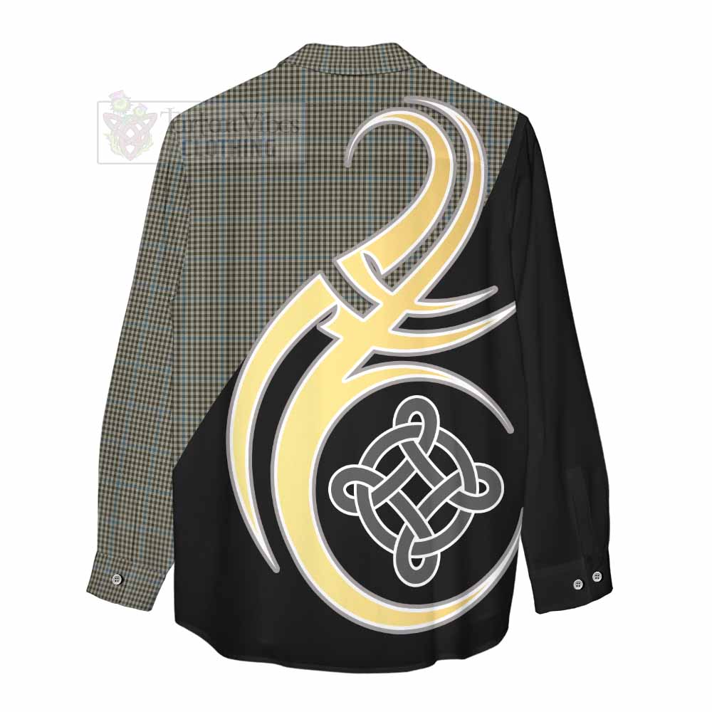 Tartan Vibes Clothing Haig Tartan Women's Casual Shirt with Family Crest and Celtic Symbol Style