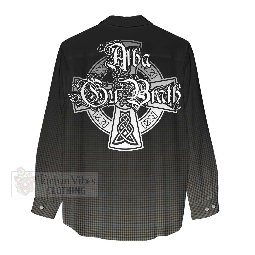Tartan Vibes Clothing Haig Tartan Women's Casual Shirt Featuring Alba Gu Brath Family Crest Celtic Inspired