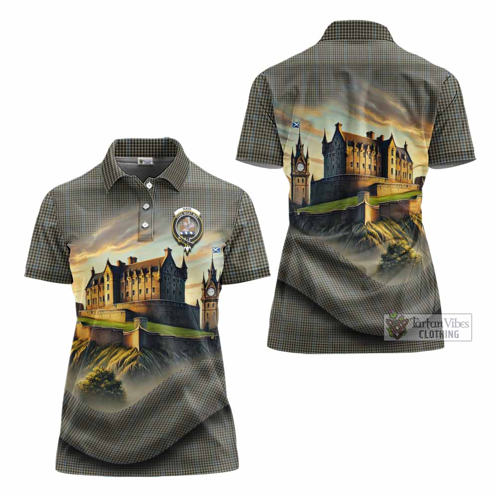 Tartan Vibes Clothing Haig Tartan Family Crest Women's Polo Shirt with Scottish Ancient Castle Stype