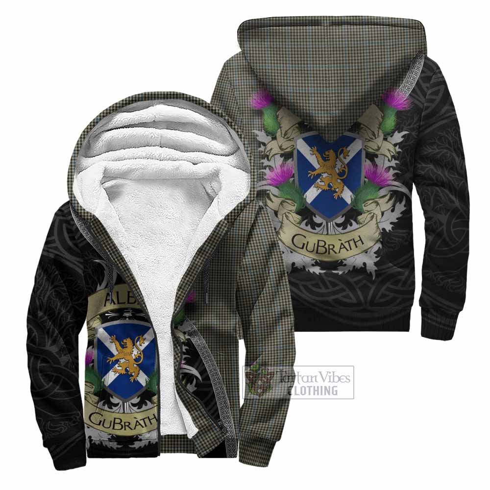Tartan Vibes Clothing Haig Tartan Family Crest Sherpa Hoodie Lion Rampant Royal Thistle Shield Celtic Inspired