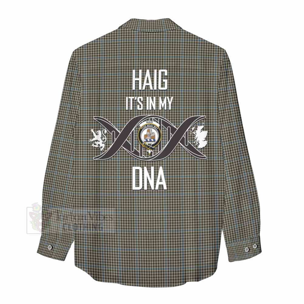 Tartan Vibes Clothing Haig Tartan Women's Casual Shirt with Family Crest DNA In Me Style