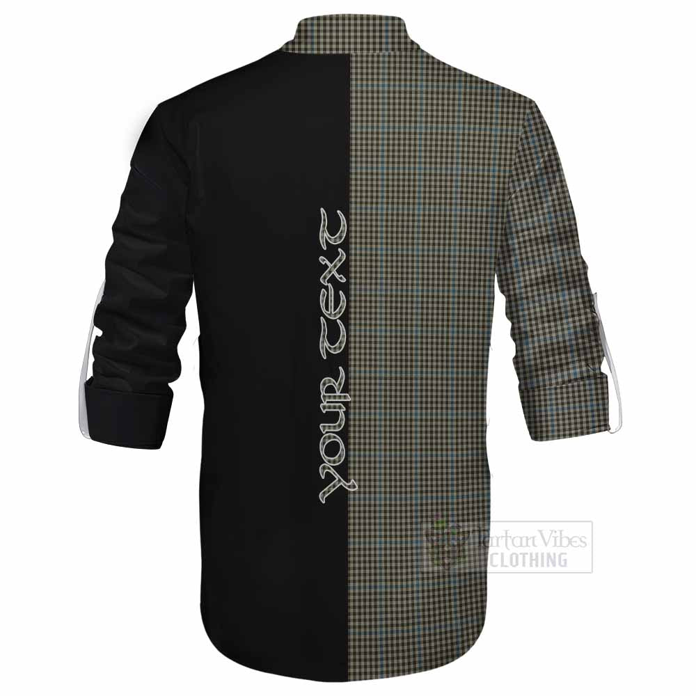 Tartan Vibes Clothing Haig Tartan Ghillie Kilt Shirt with Family Crest and Half Of Me Style