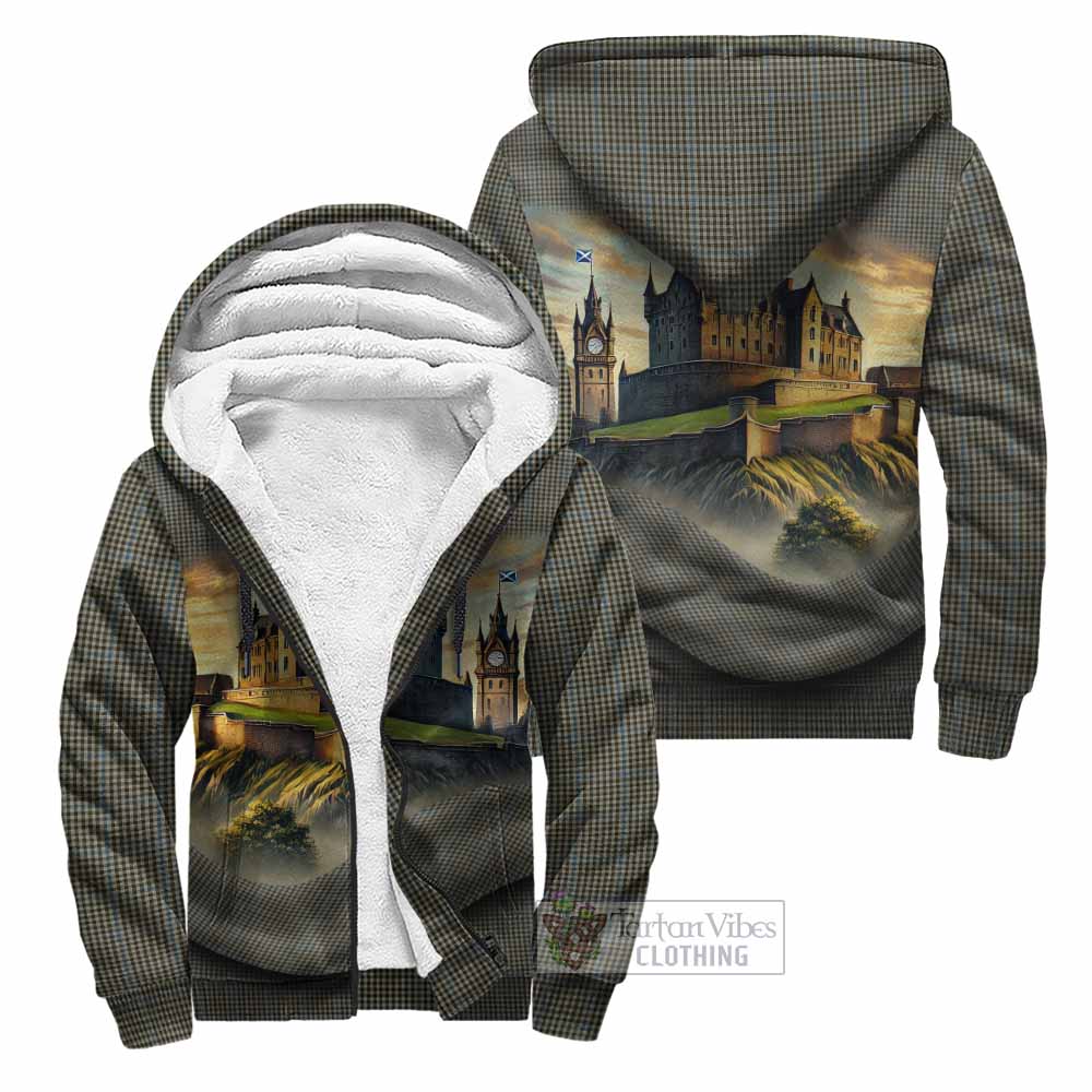 Tartan Vibes Clothing Haig Tartan Family Crest Sherpa Hoodie with Scottish Ancient Castle Style