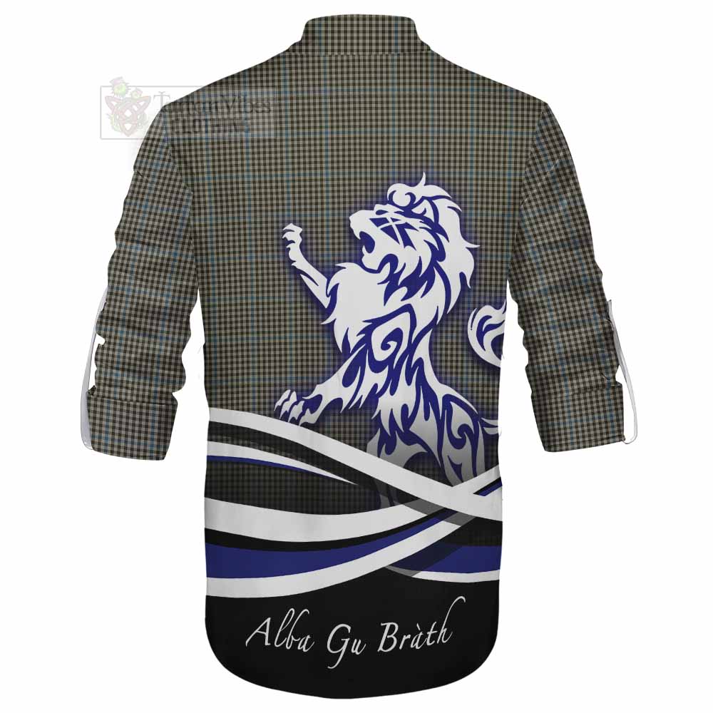 Tartan Vibes Clothing Haig Tartan Ghillie Kilt Shirt with Alba Gu Brath Regal Lion Emblem