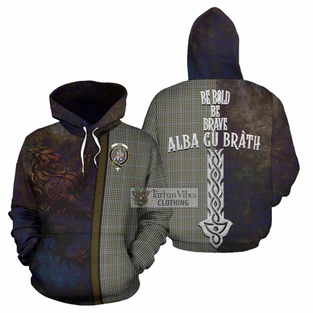Tartan Vibes Clothing Haig Tartan Family Crest Hoodie Alba Gu Brath Be Brave Lion Ancient Style