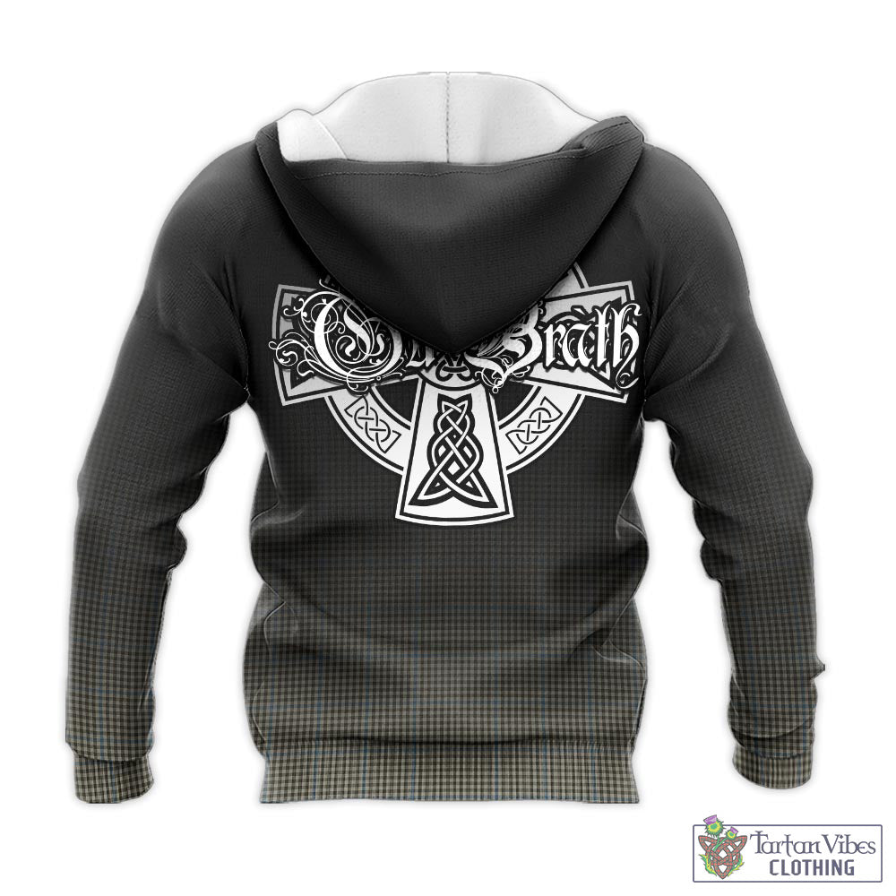 Tartan Vibes Clothing Haig Tartan Knitted Hoodie Featuring Alba Gu Brath Family Crest Celtic Inspired