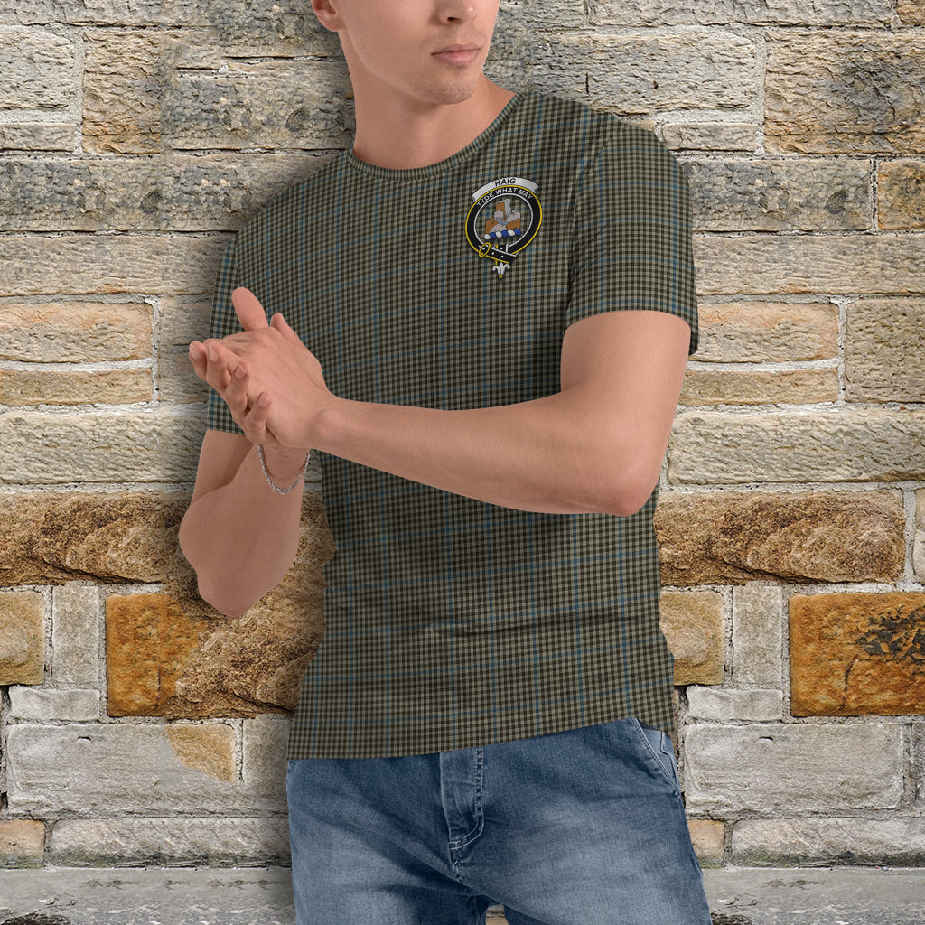 Haig Tartan T-Shirt with Family Crest - Tartan Vibes Clothing
