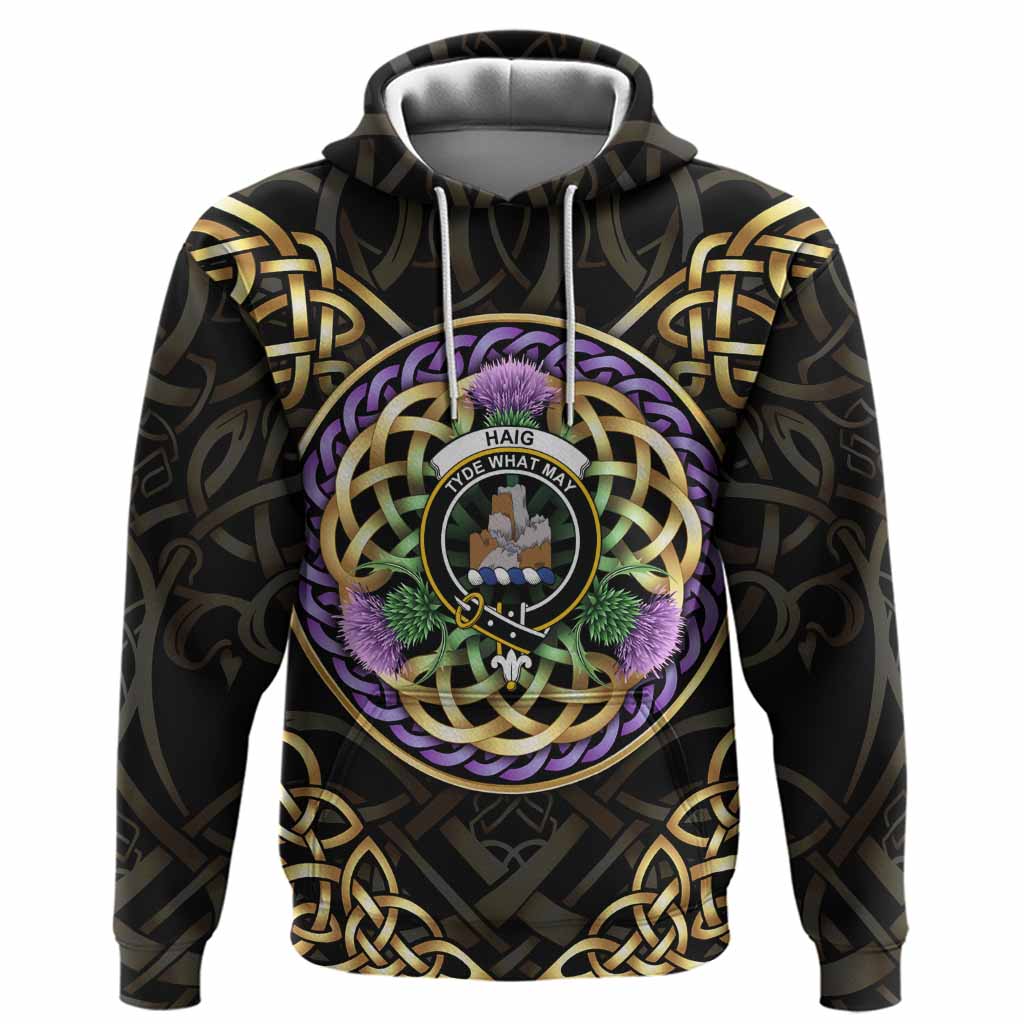 Haig Clan Crest Hoodie Celtic Scottish Thistle
