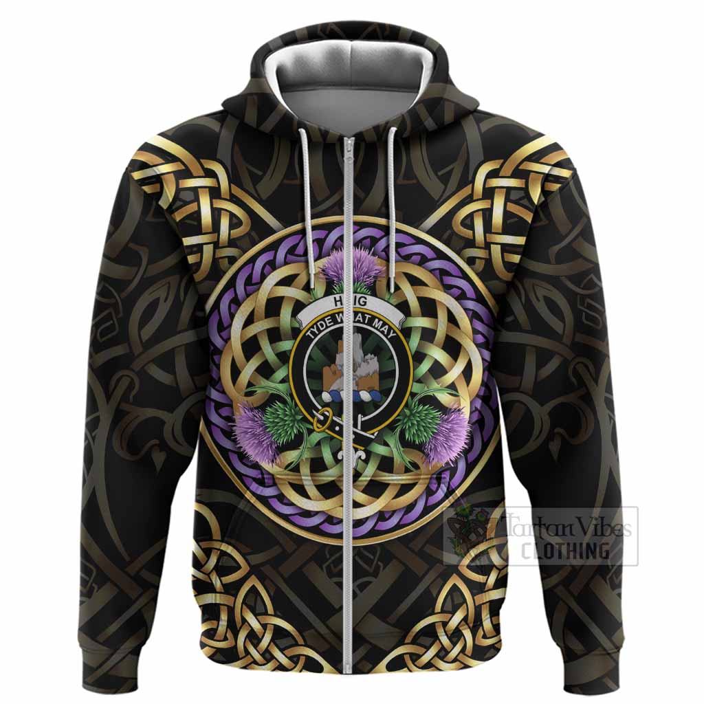 Haig Clan Crest Hoodie Celtic Scottish Thistle