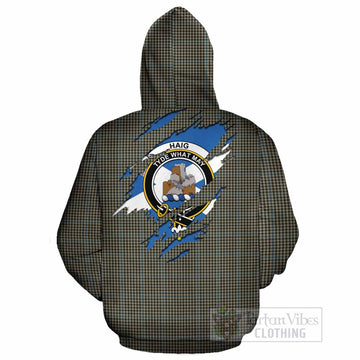 Haig Clan Crest In Me Tartan Cotton Hoodie Scotland Flag Style
