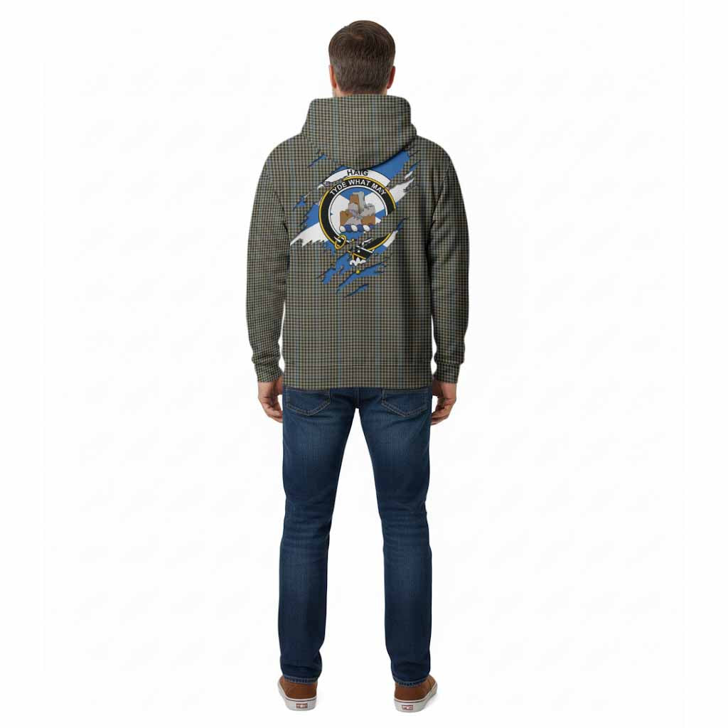 Haig Clan Crest In Me Tartan Cotton Hoodie Scotland Flag Style