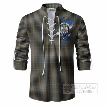 Haig Clan Crest In Me Tartan Ghillie Shirt Scotland Flag Style