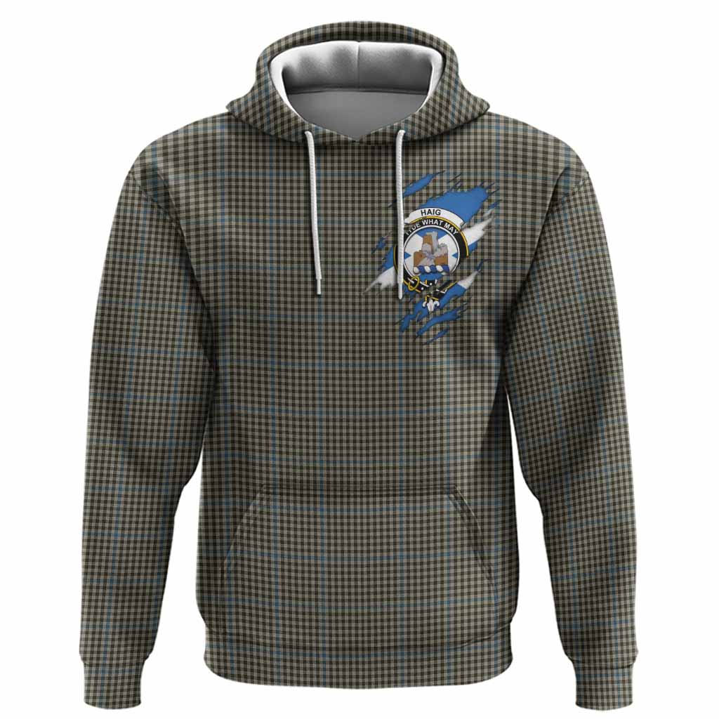 Haig Clan Crest In Me Tartan Hoodie Scotland Flag Style