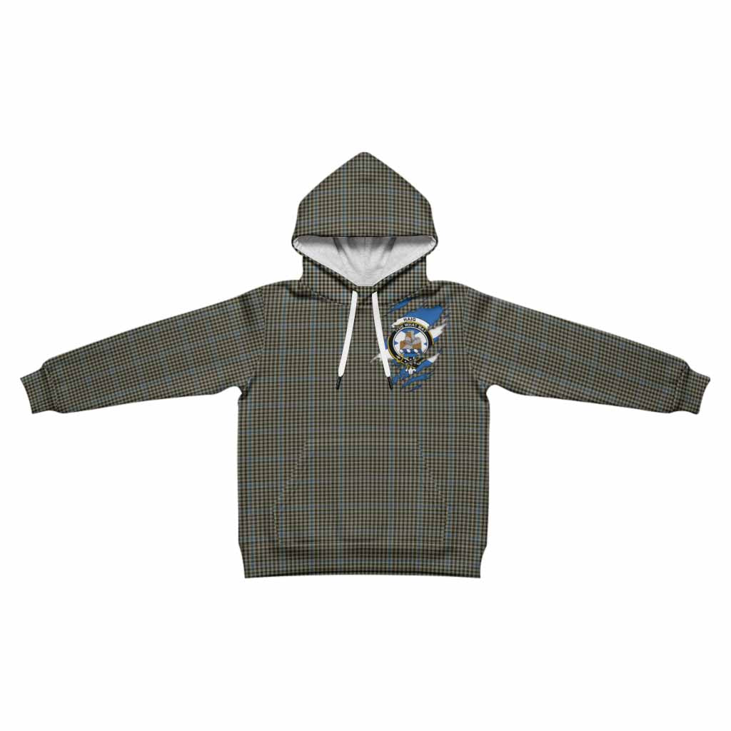 Haig Clan Crest In Me Tartan Kid Hoodie Scotland Flag Style