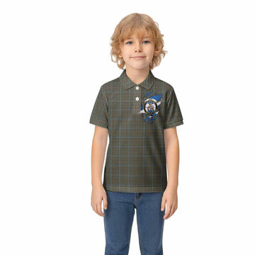 Haig Clan Crest In Me Tartan Kid Polo Shirt Scotland Flag Style