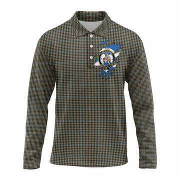Haig Clan Crest In Me Tartan Long Sleeve Polo Shirt Scotland Flag Style