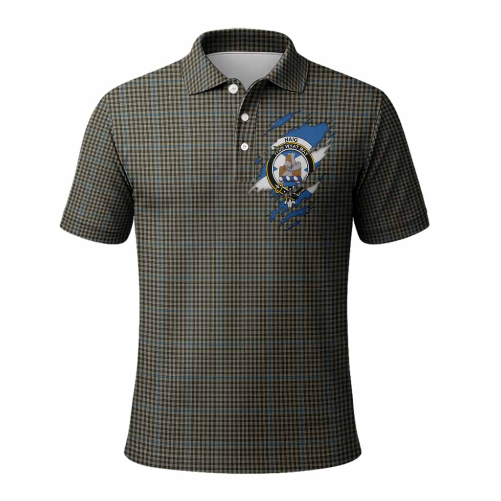 Haig Clan Crest In Me Tartan Polo Shirt Scotland Flag Style