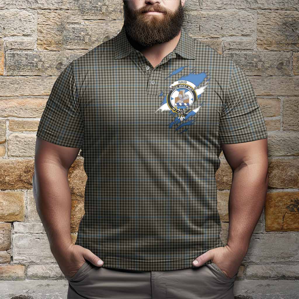 Haig Clan Crest In Me Tartan Polo Shirt Scotland Flag Style