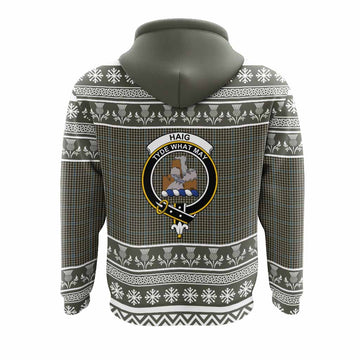 Haig Clan Tartan Christmas Hoodie with Family Crest