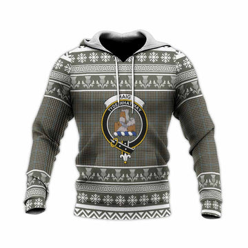 Haig Clan Tartan Christmas Knitted Hoodie with Family Crest