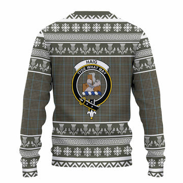 Haig Clan Tartan Christmas Ugly Sweater with Family Crest