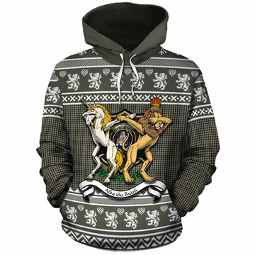 Haig Clan Tartan Crest Christmas Cotton Hoodie Coat of Arms Funny Style